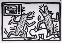 Keith Haring UNTITLED (Barking Dogs , Plate 3) Lithograph - Sold for $28,160 on 02-21-2026 (Lot 195).jpg